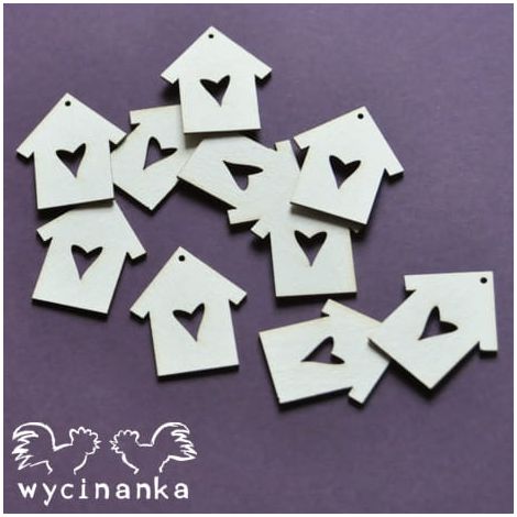 Tekturka Wycinanka Mr&Mrs - Budki dla Ptaków, 10szt